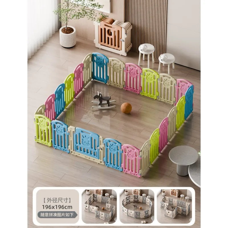 Parc modulaire pour bébé avec aire de jeu, 14 coloris
