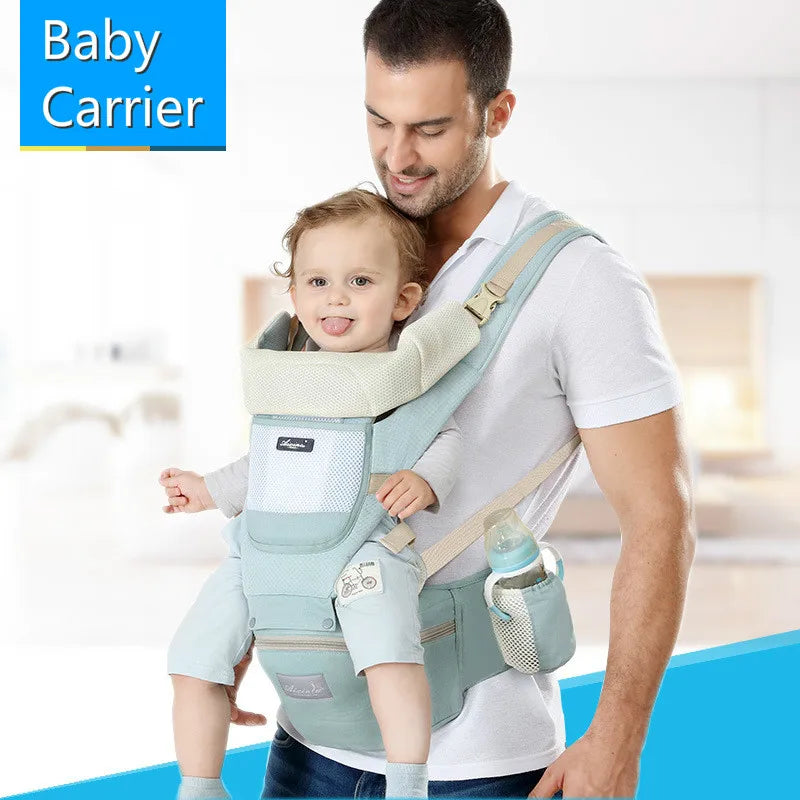 Porte-bébé ergonomique avec siège de hanche, face avant — Monptitlou