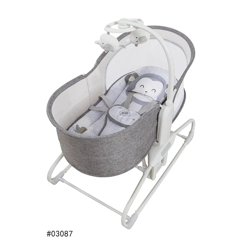 Chaise à bascule électrique pour bébé, lit à bascule confortable — Monptitlou