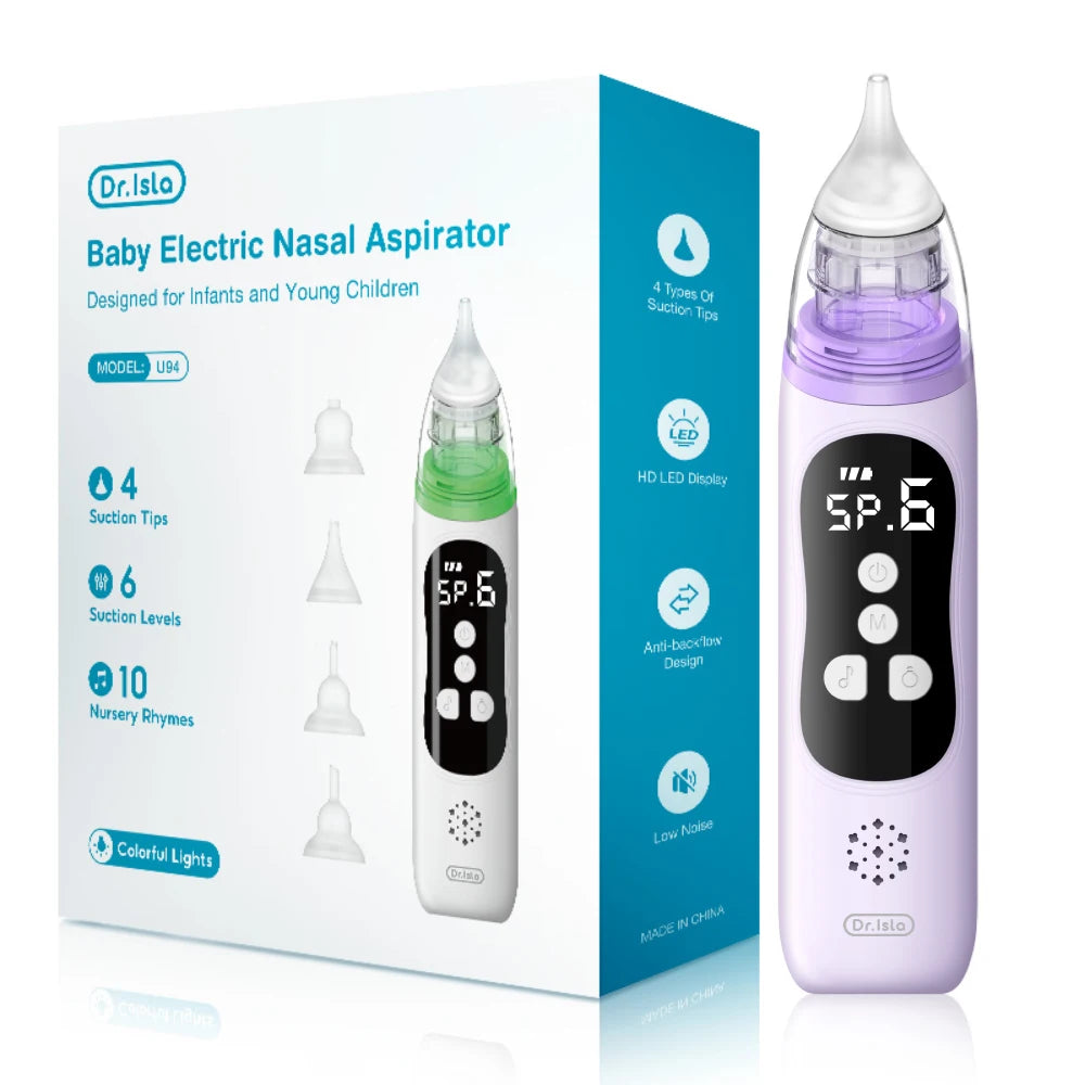 Mouche-bébé électrique en silicone, aspiration réglable — Monptitlou Image