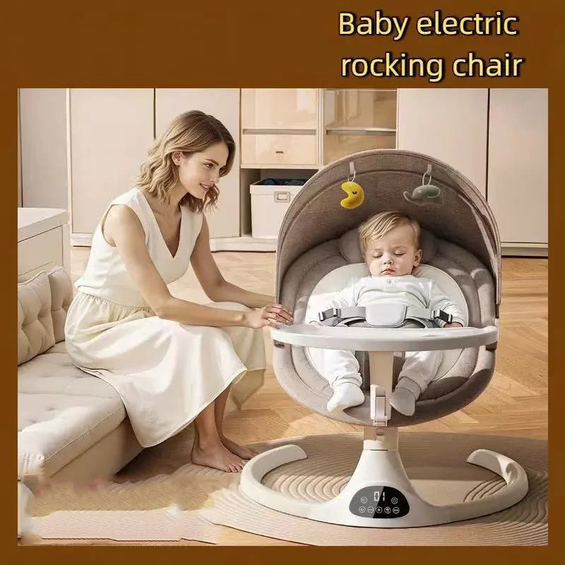 Chaise berçante électrique pour bébé avec réglage multifonctionnel du — Monptitlou