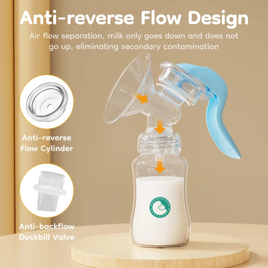 Tire-lait manuel en silicone de qualité alimentaire sans BPA — Monptitlou