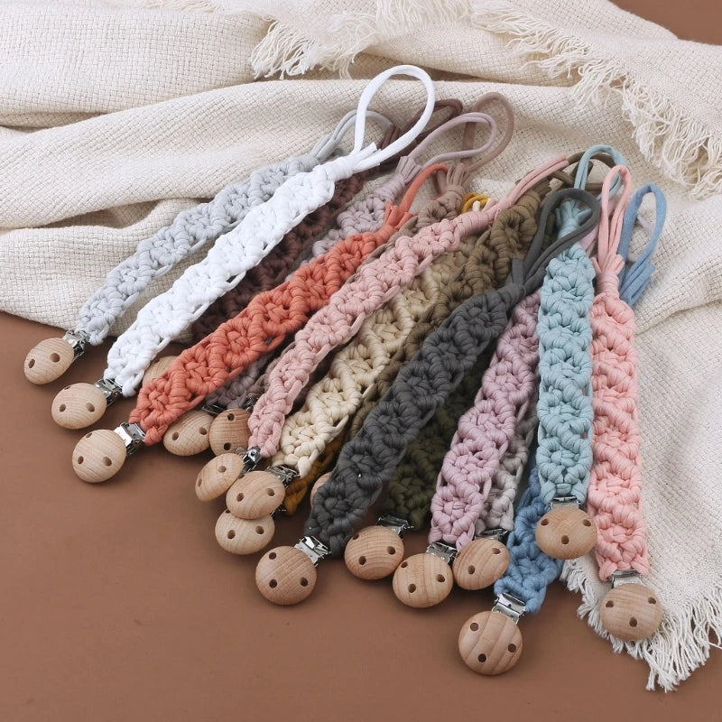Attache-tétine en coton pour bébé, chaîne de sucette pour nouveau-né — Monptitlou Image