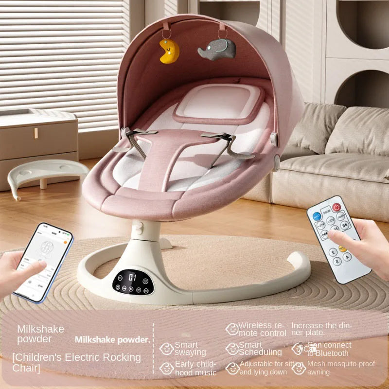 Chaise berçante électrique pour bébé avec réglage multifonctionnel du — Monptitlou