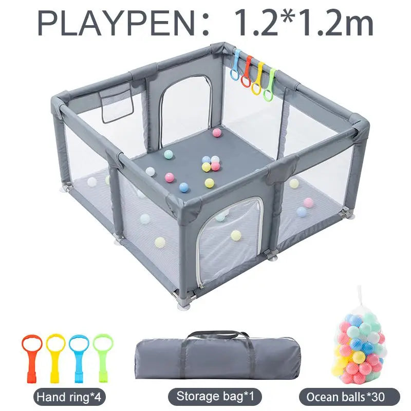 Parc de jeu pour bébé avec tapis matelassé — Monptitlou