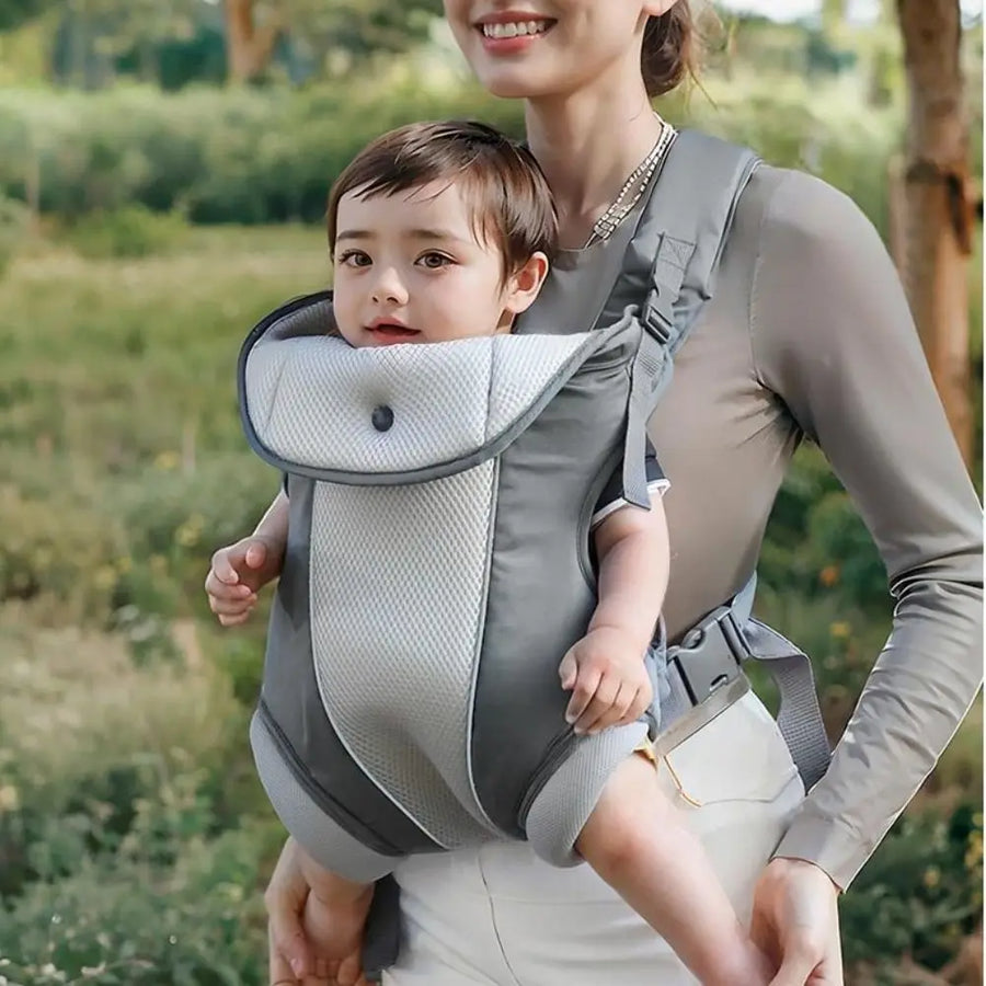 Porte-bébé Ergonomique Kangourou pour Nouveau-né, Facilement Réglable — Monptitlou