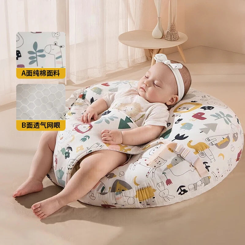 Coussin d'allaitement en U, coton imprimé — Monptitlou