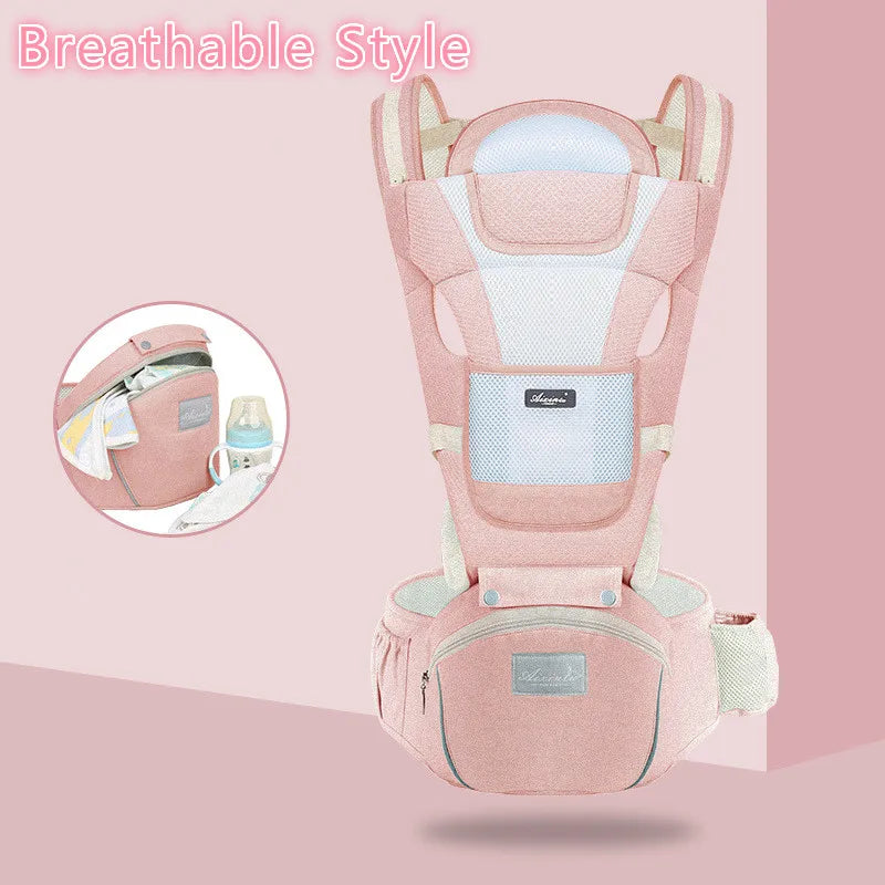 Porte-bébé ergonomique avec siège de hanche, face avant — Monptitlou