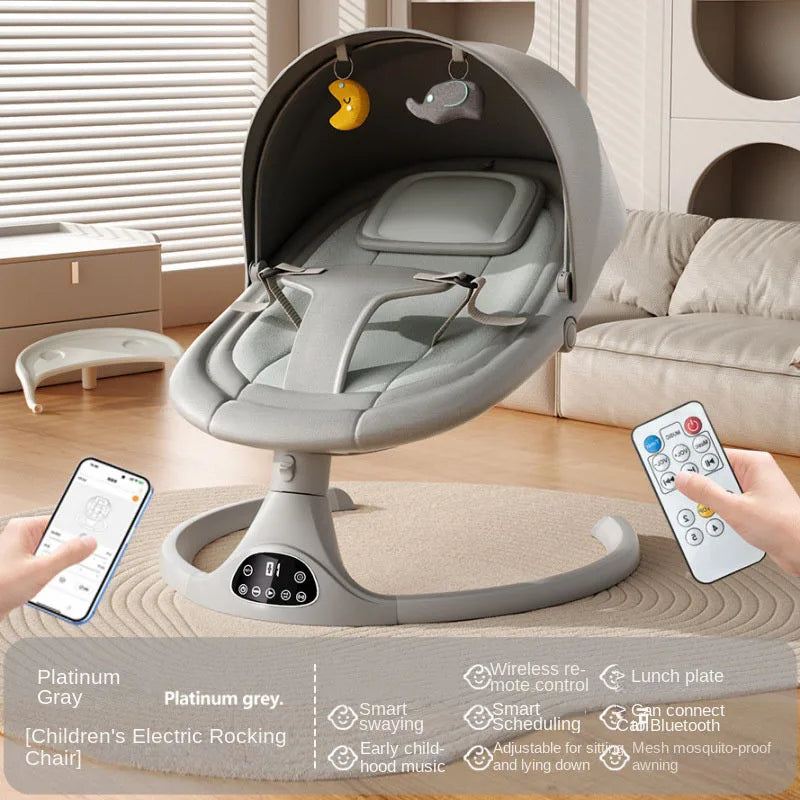Chaise berçante électrique pour bébé avec réglage multifonctionnel du — Monptitlou
