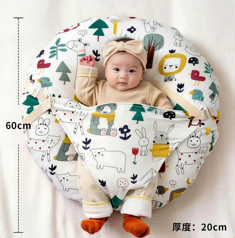 Coussin d'allaitement en U, coton imprimé — Monptitlou