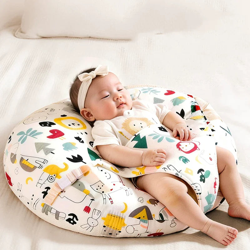 Coussin d'allaitement en U, coton imprimé — Monptitlou