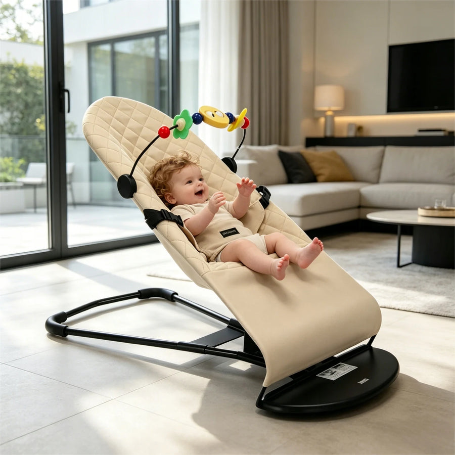 Transat bébé pliable 2 en 1 avec arche de jouets — Monptitlou