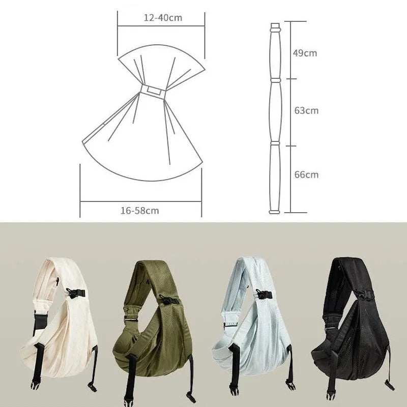 Portable bébé fronde porte-bébé enveloppement enfant en bas âge sac à — Monptitlou