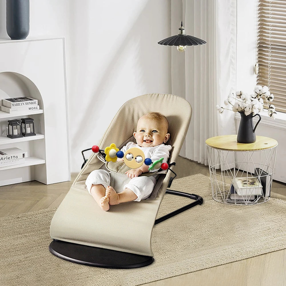 Chaise à bascule pliable pour bébé, avec jouets — Monptitlou