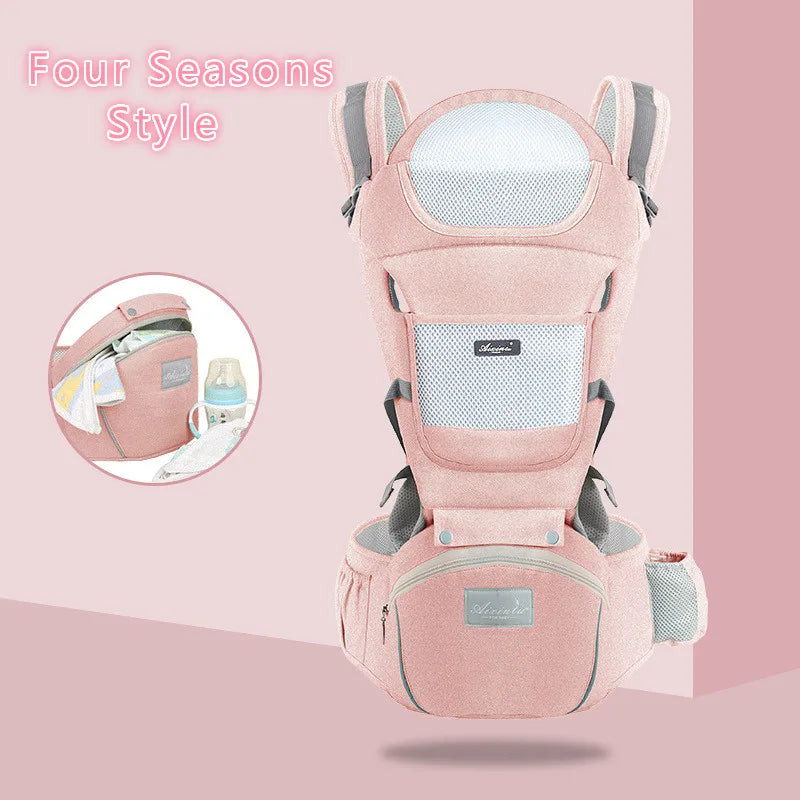 Porte-bébé ergonomique avec siège de hanche, face avant — Monptitlou