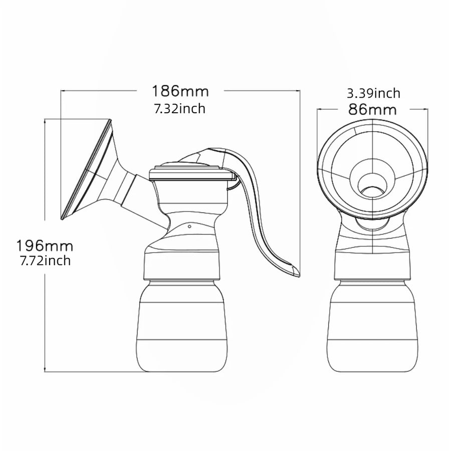 Ensemble de tire-lait manuel sans BPA avec système de pompe à piston – — Monptitlou