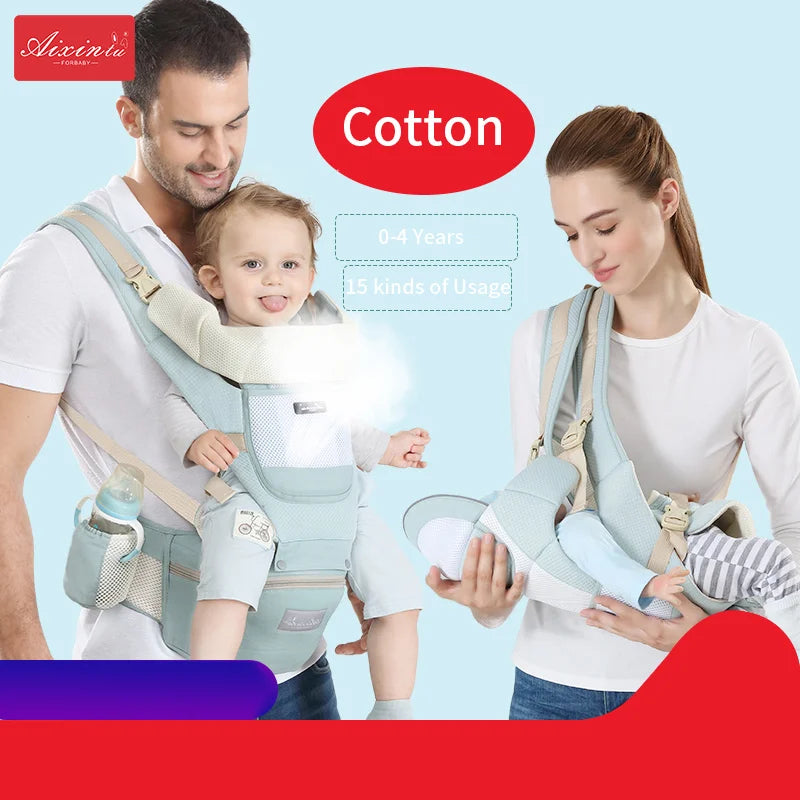 Porte-bébé ergonomique avec siège de hanche, face avant — Monptitlou