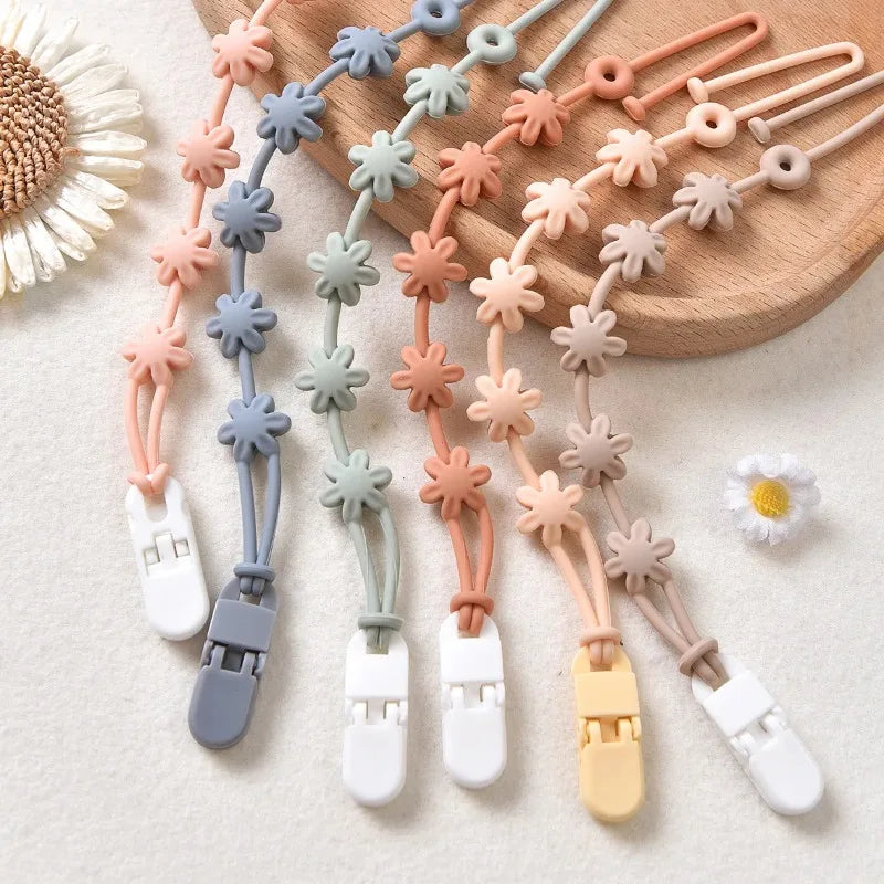 Attache-tétine pour bébé avec chaîne anti-perte — Monptitlou