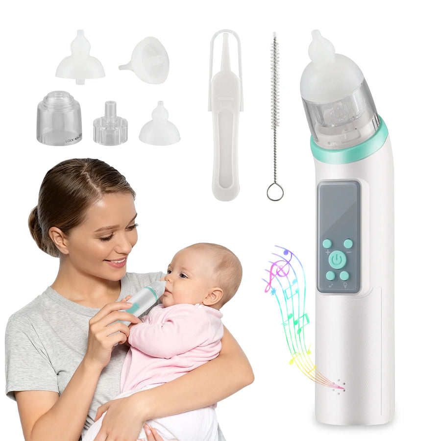 Mouche-bébé électrique compact, embouts souples — Monptitlou