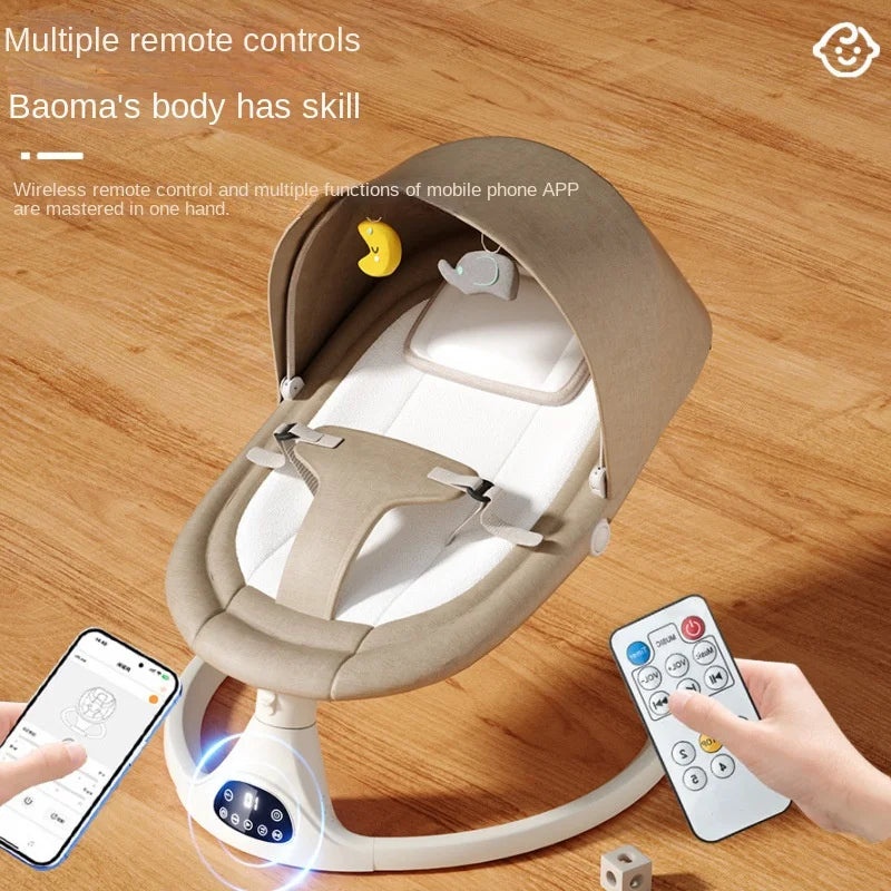 Chaise berçante électrique pour bébé avec réglage multifonctionnel du — Monptitlou