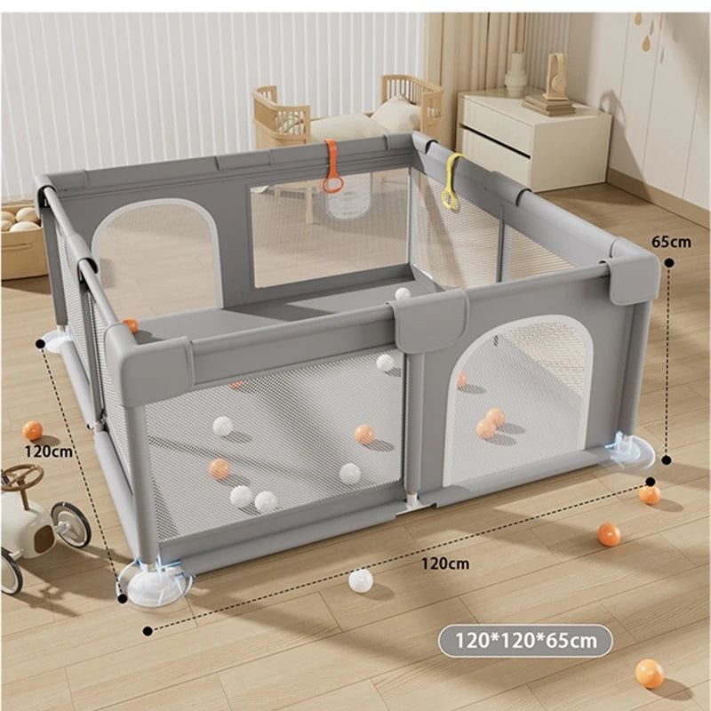 Grand parc pour bébé avec maille respirante et porte — Monptitlou
