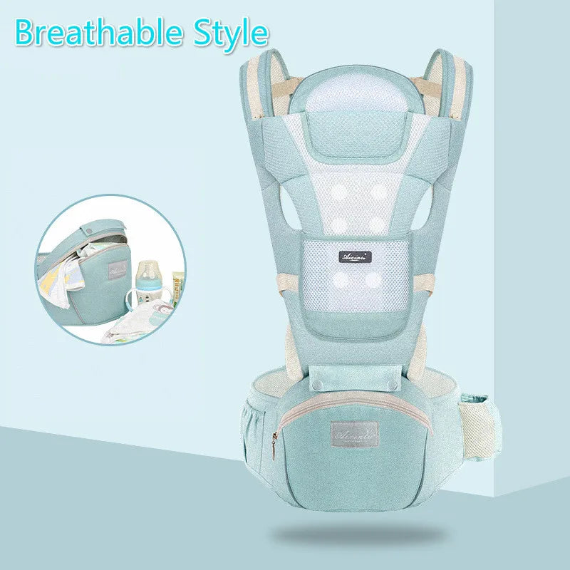 Porte-bébé ergonomique avec siège de hanche, face avant — Monptitlou