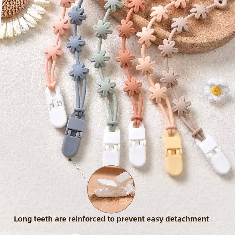 Attache-tétine pour bébé avec chaîne anti-perte — Monptitlou