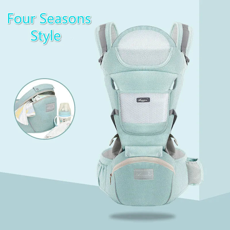 Porte-bébé ergonomique avec siège de hanche, face avant — Monptitlou