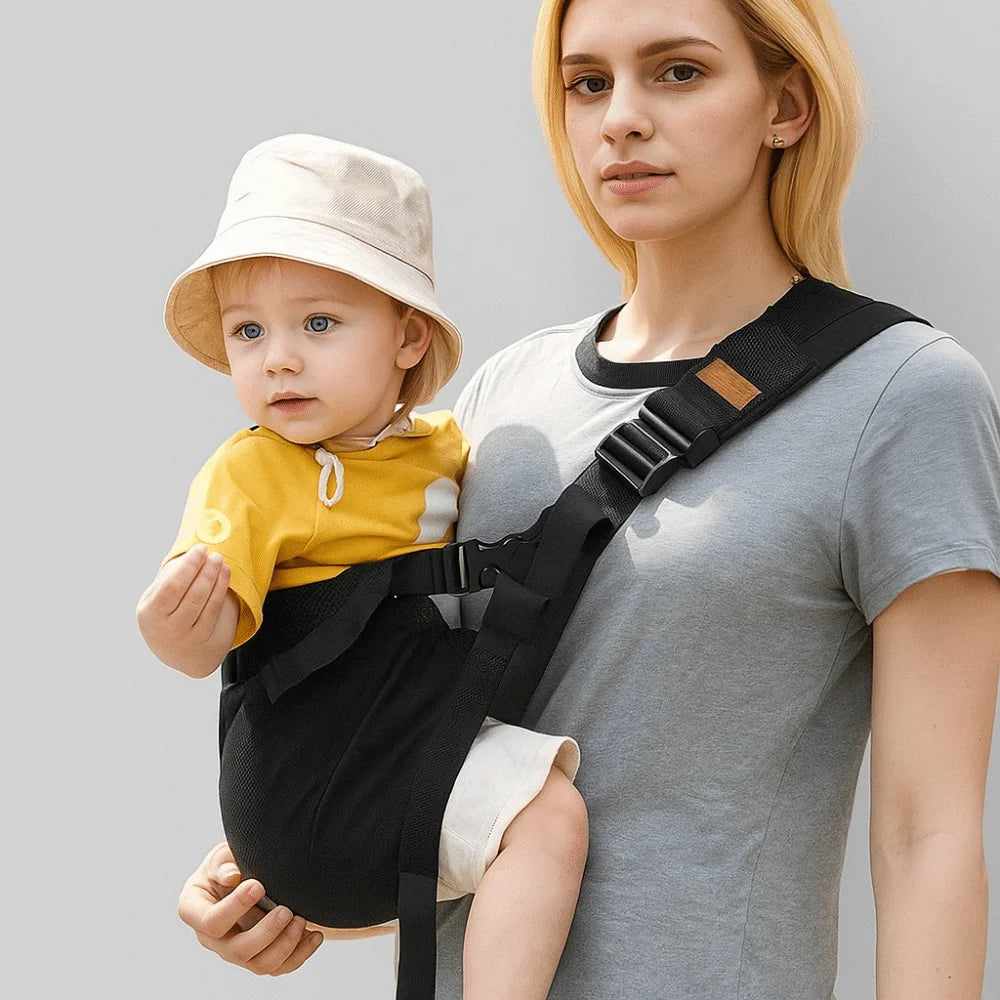 Porte-bébé kangourou réglable, couleur unie — Monptitlou