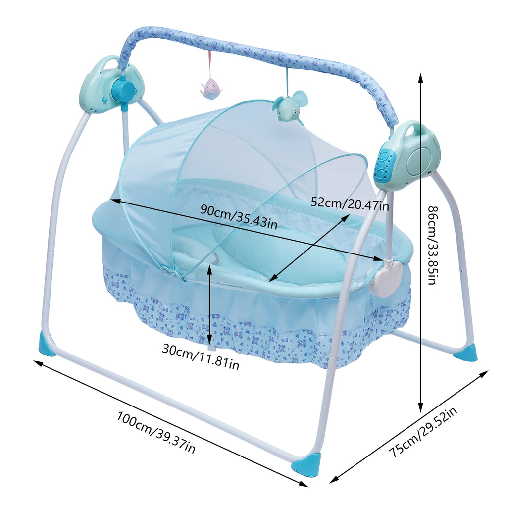 Berceau électrique pour bébé avec ciel de lit — Monptitlou