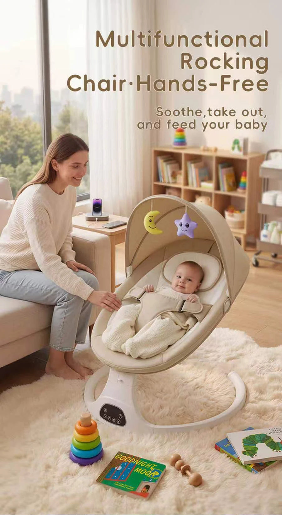 Berceau pour bébé, chaise berçante pour bébé — Monptitlou