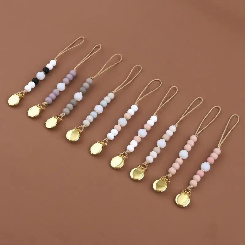 K1ma bébé ratification clips en silicone perles mannequin chaîne — Monptitlou