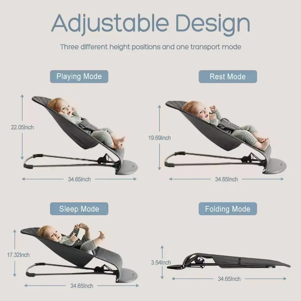 Siège vide-bébé haut de gamme avec barre jouet amovible-bascule — Monptitlou