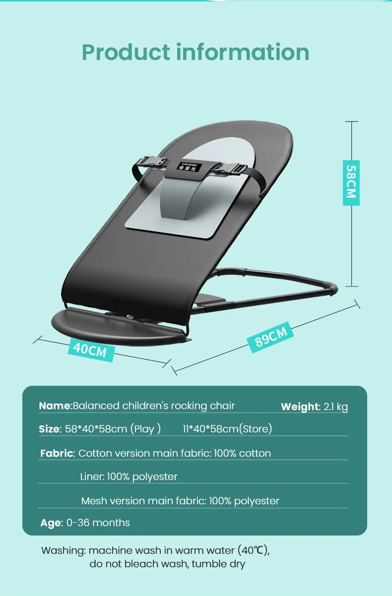 Transat bébé stable et pliable — Monptitlou