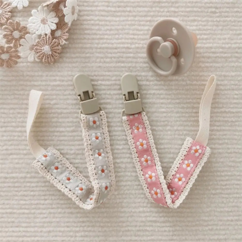 Porte-sucette réglable pour bébé, style ethnique, tétine grill — Monptitlou