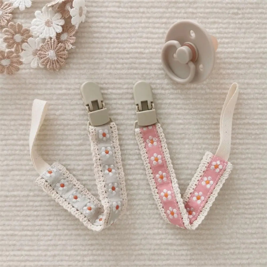 Porte-sucette réglable pour bébé, style ethnique, tétine grill — Monptitlou