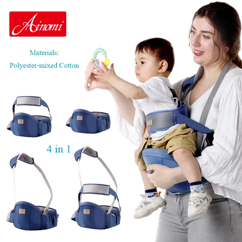 Porte-bébé Ergonomique 4-en-1 pour Nouveau-né et Bébé, Siège de Hanche — Monptitlou