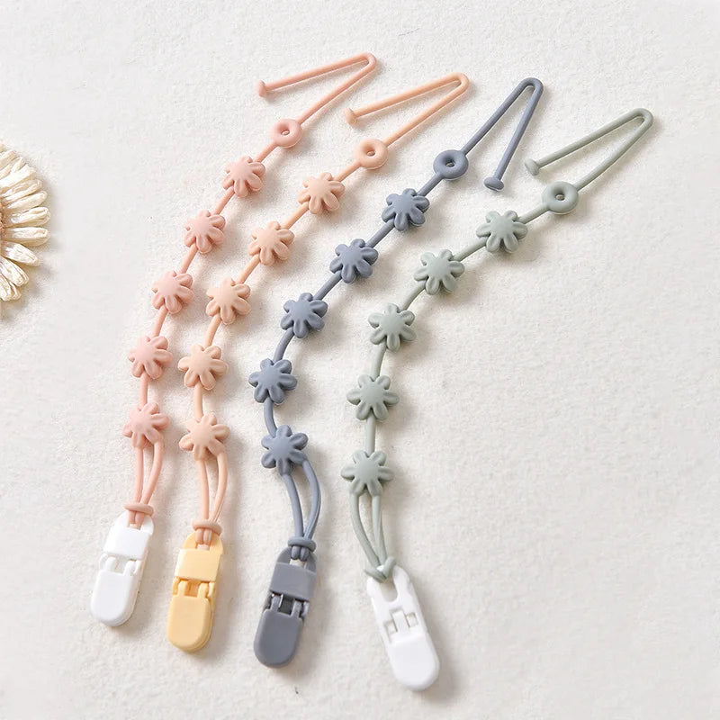 Attache-tétine pour bébé avec chaîne anti-perte — Monptitlou
