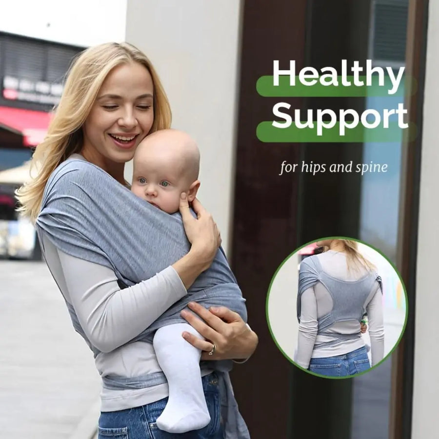 Porte-bébé confortable, sécurité avant tenant un nouveau-né — Monptitlou
