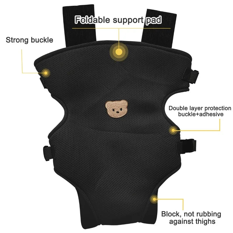 Porte-bébé ergonomique 4 en 1, noir — Monptitlou