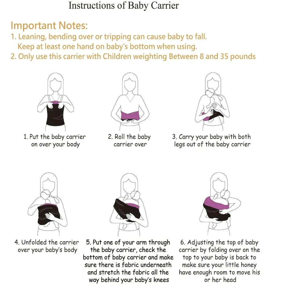 Porte-bébé unisexe de haute qualité, respirant, mains libres — Monptitlou