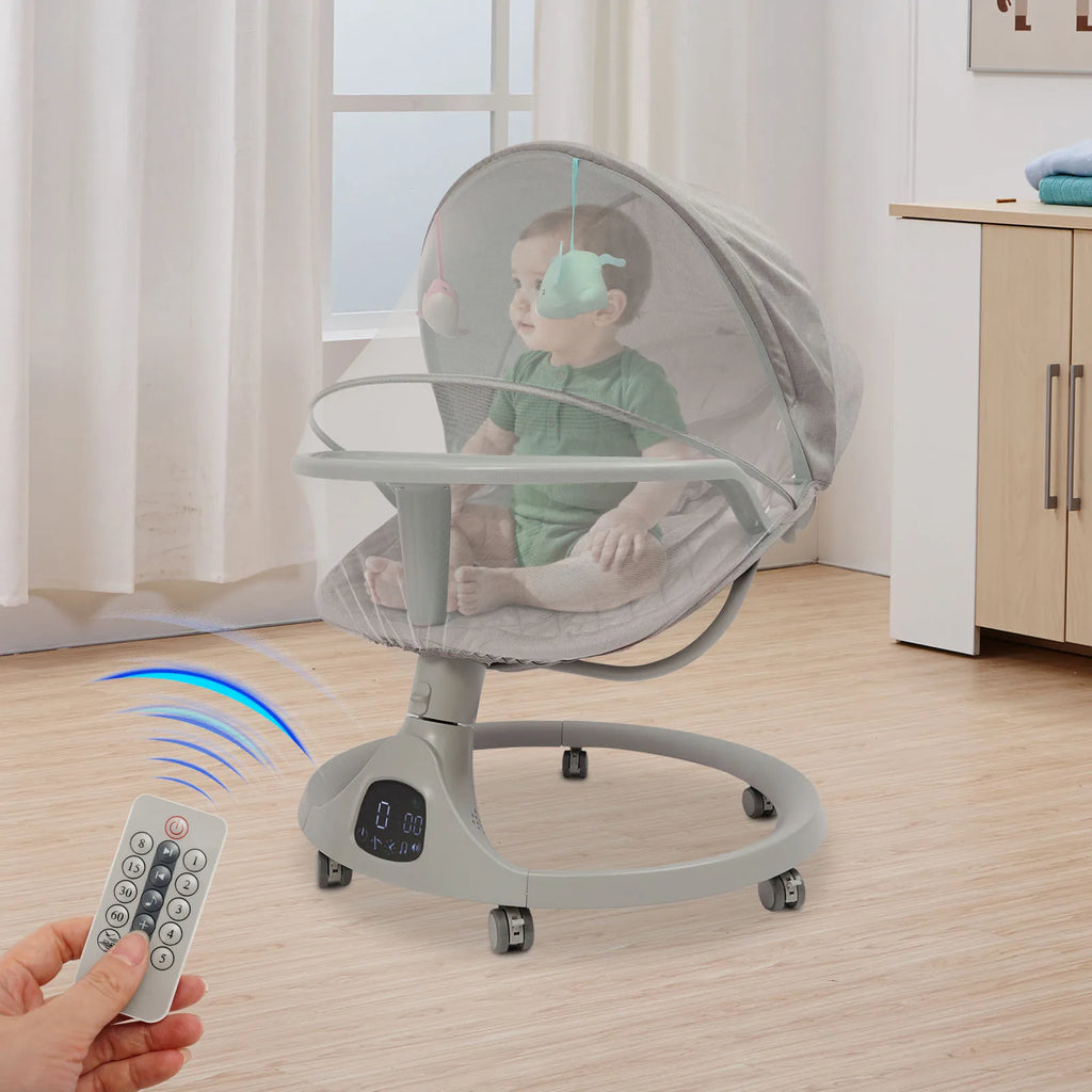 Berceau électrique pour bébé, berceau à bascule automatique — Monptitlou