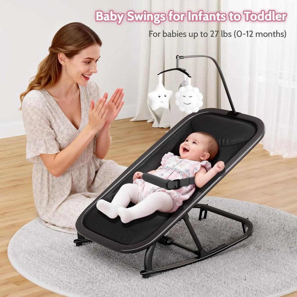 Transat bébé 2-en-1 avec fonction balancelle — Monptitlou