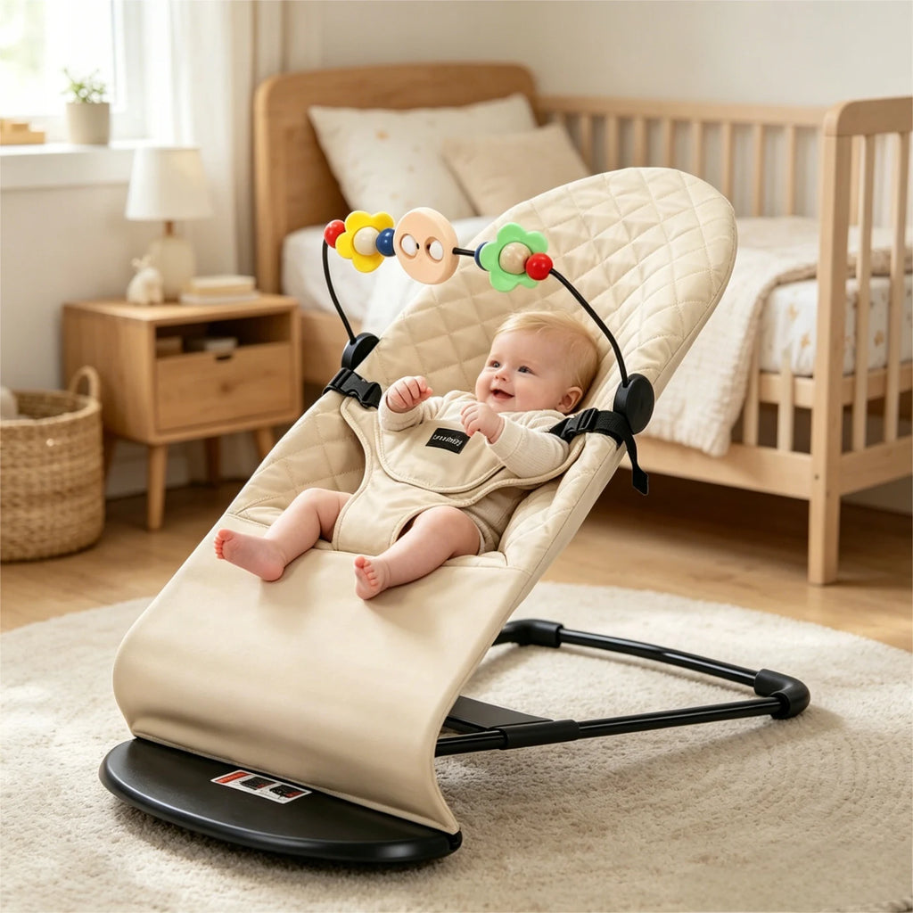 Transat bébé pliable 2 en 1 avec arche de jouets — Monptitlou