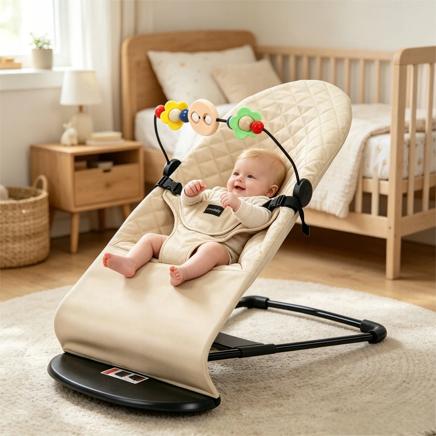 Transat bébé pliable 2 en 1 avec arche de jouets — Monptitlou