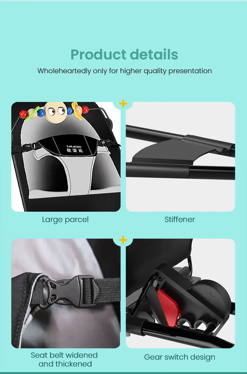 Transat bébé stable et pliable — Monptitlou