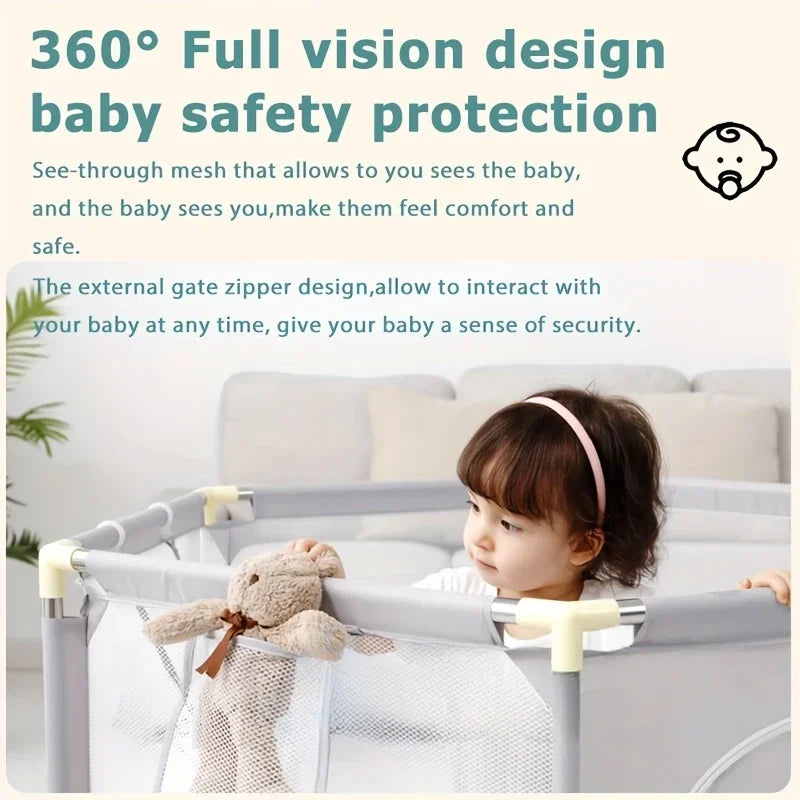 Parc hexagonal pour bébé, pliable et portable — Monptitlou