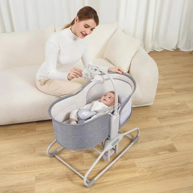 Chaise à bascule électrique pour bébé, lit à bascule confortable — Monptitlou
