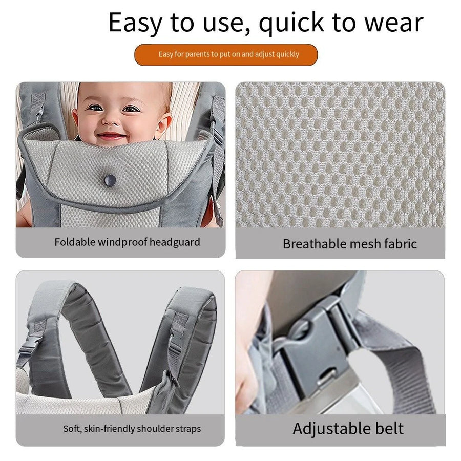 Porte-bébé ergonomique 4 en 1 pour nouveau-né, facile à régler — Monptitlou