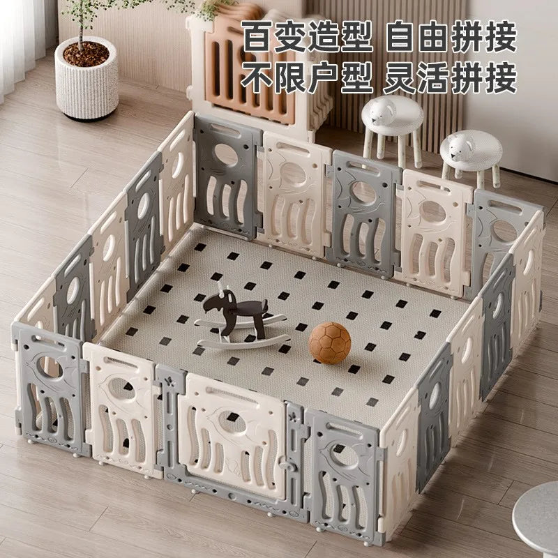 Parc modulaire pour bébé avec aire de jeu, 14 coloris